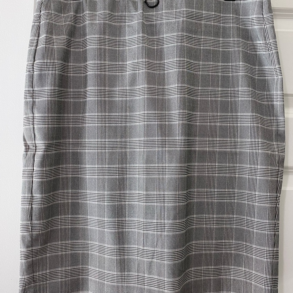 Grey Plaid Skirt